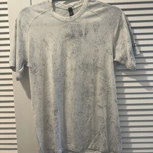 Small White/Grey marble lululemon X Soul Cycle Metal tech shirt